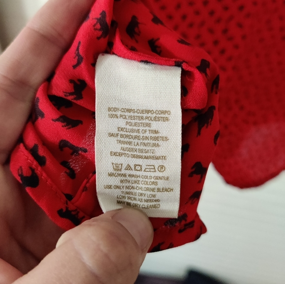 Free People Horse Print Loose for collared shirt - Picture 4 of 7